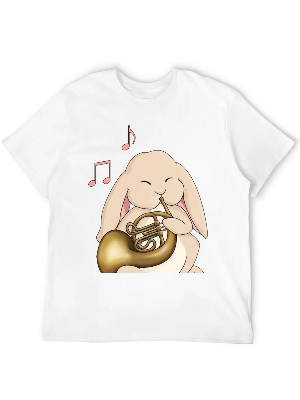 Bunny French Horn T-Shirt - Musical Rabbit Tee product image 5