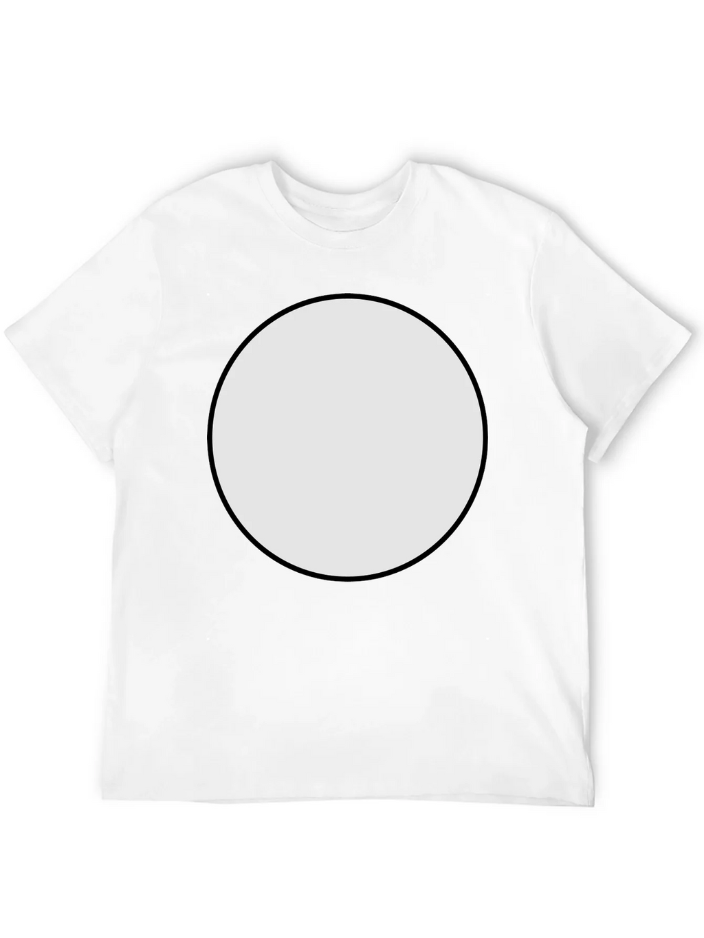 Black Crew Neck T-Shirt with Customizable Round Patch product image 8