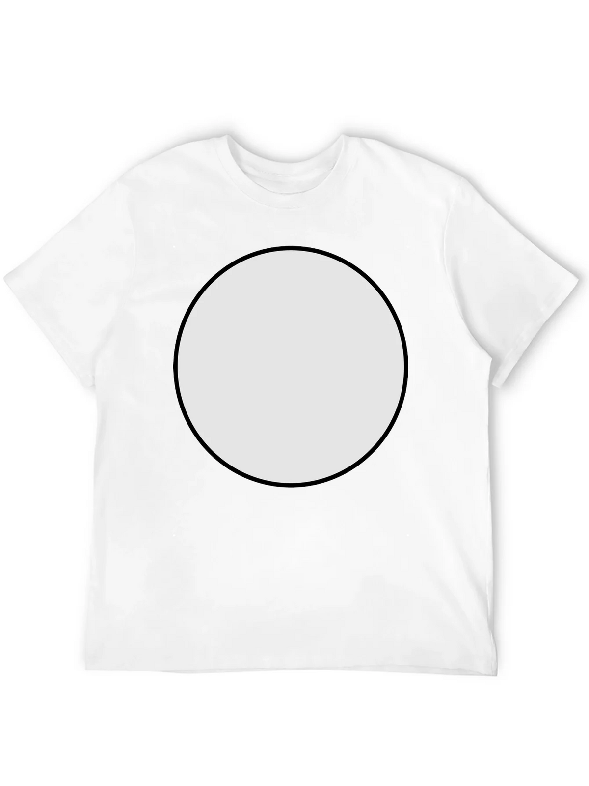 Black Crew Neck T-Shirt with Customizable Round Patch product image 8