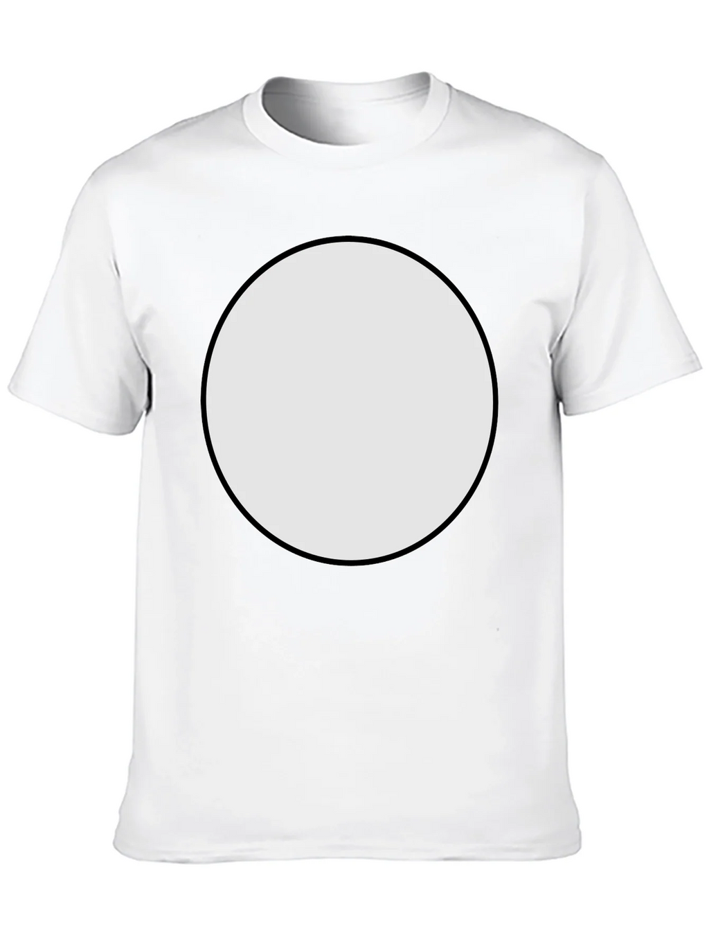 Black Crew Neck T-Shirt with Customizable Round Patch product image 6