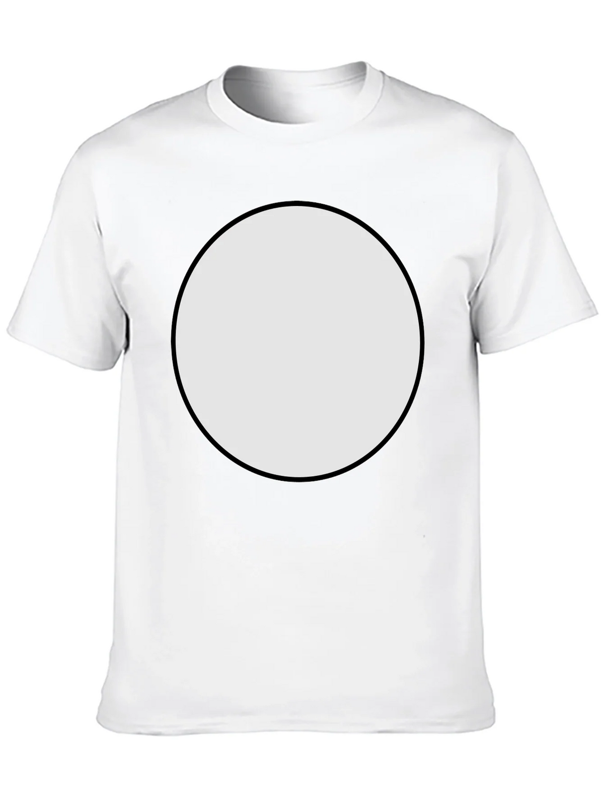 Black Crew Neck T-Shirt with Customizable Round Patch product image 6