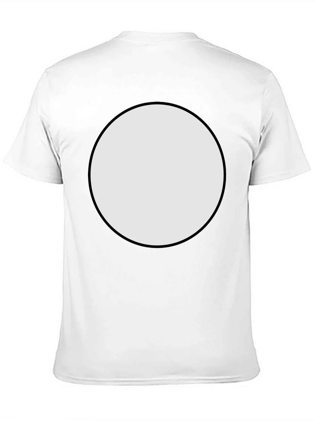 Black Crew Neck T-Shirt with Customizable Round Patch product image 7