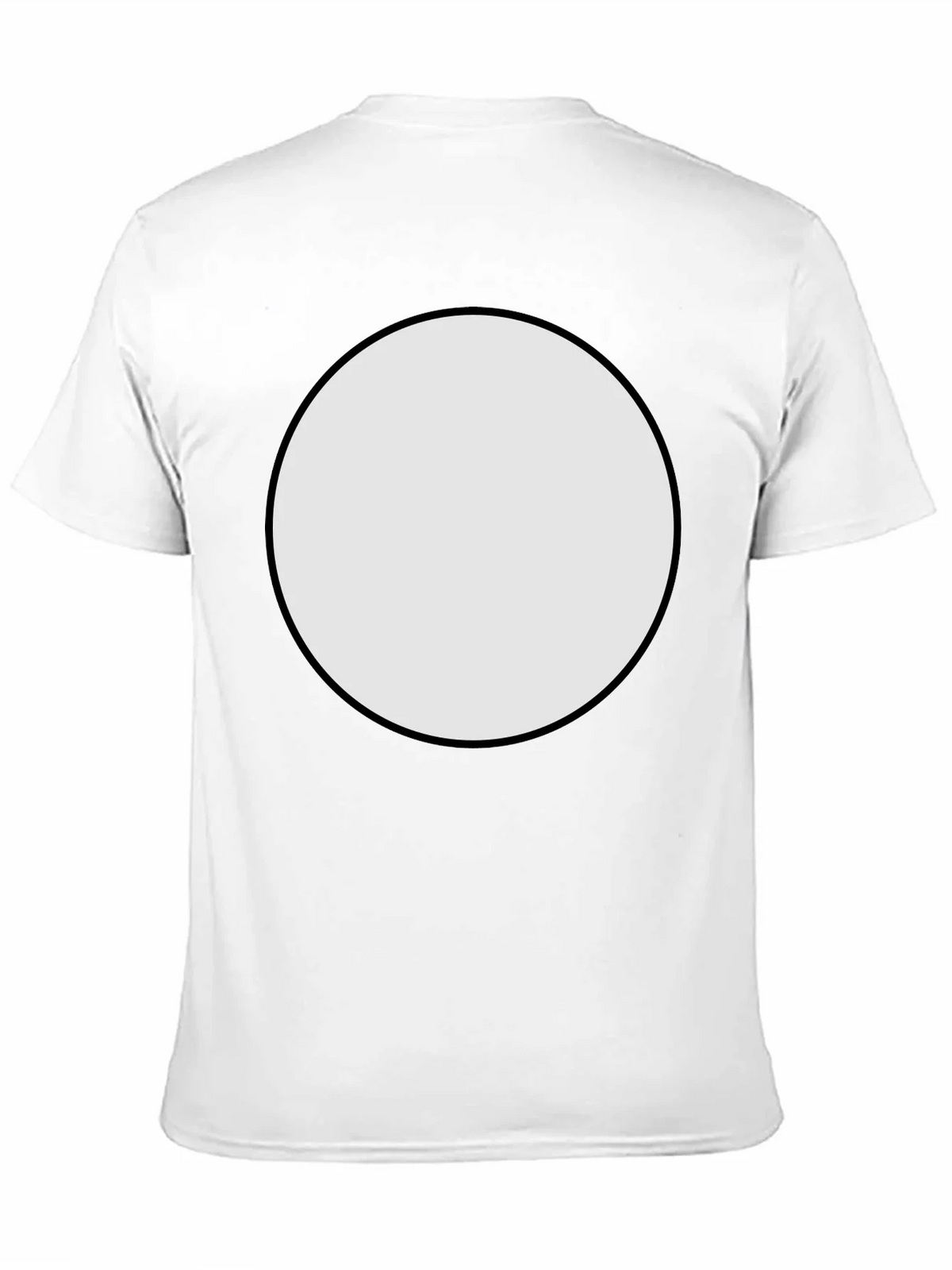 Black Crew Neck T-Shirt with Customizable Round Patch product image 7