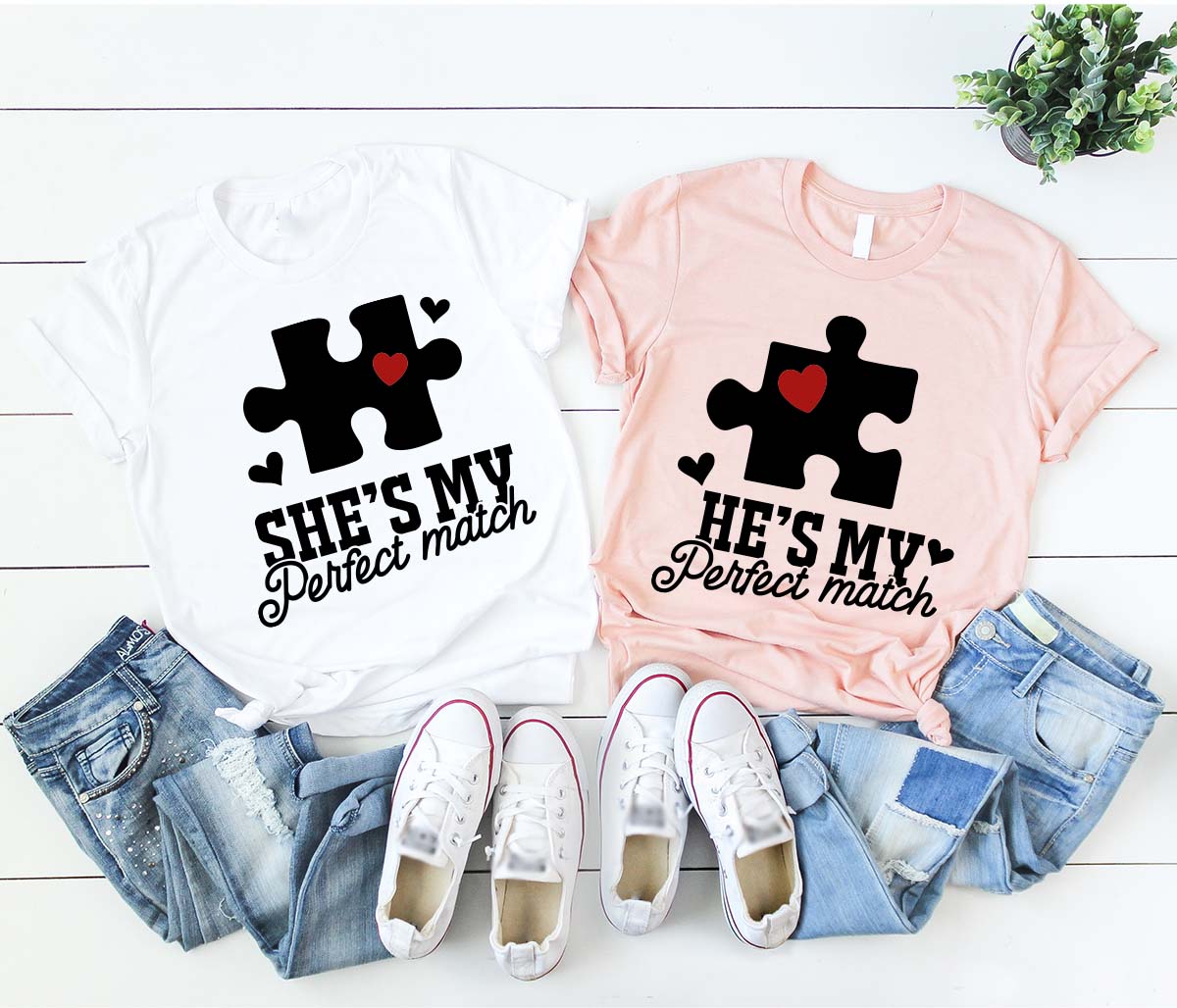 Match Shirt, Perfect T-Shirt, Couple Valentine's Day 2023 product image 4