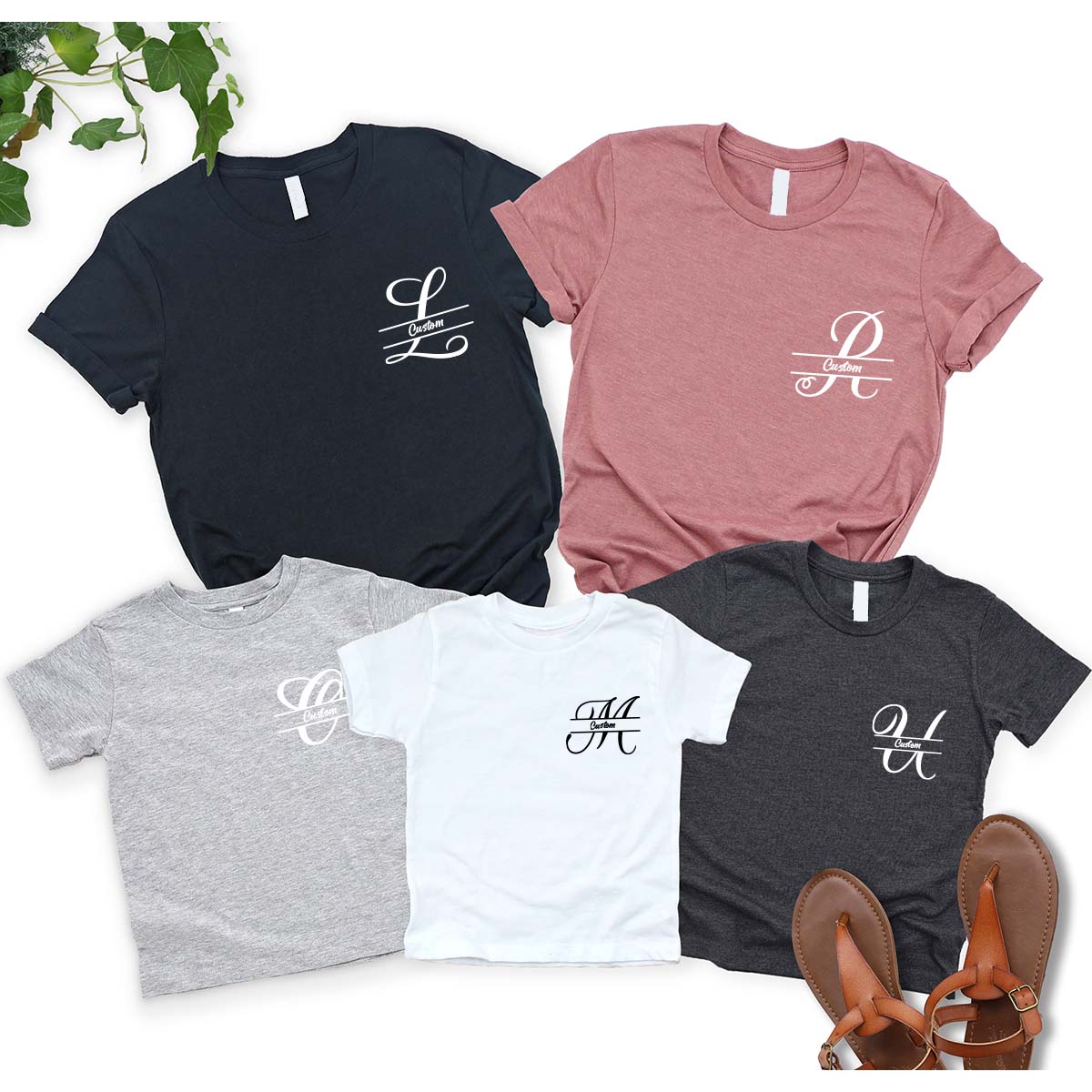 Custom Alphabet Shirt, Lettering T-Shirt, First Letter Of product image 2