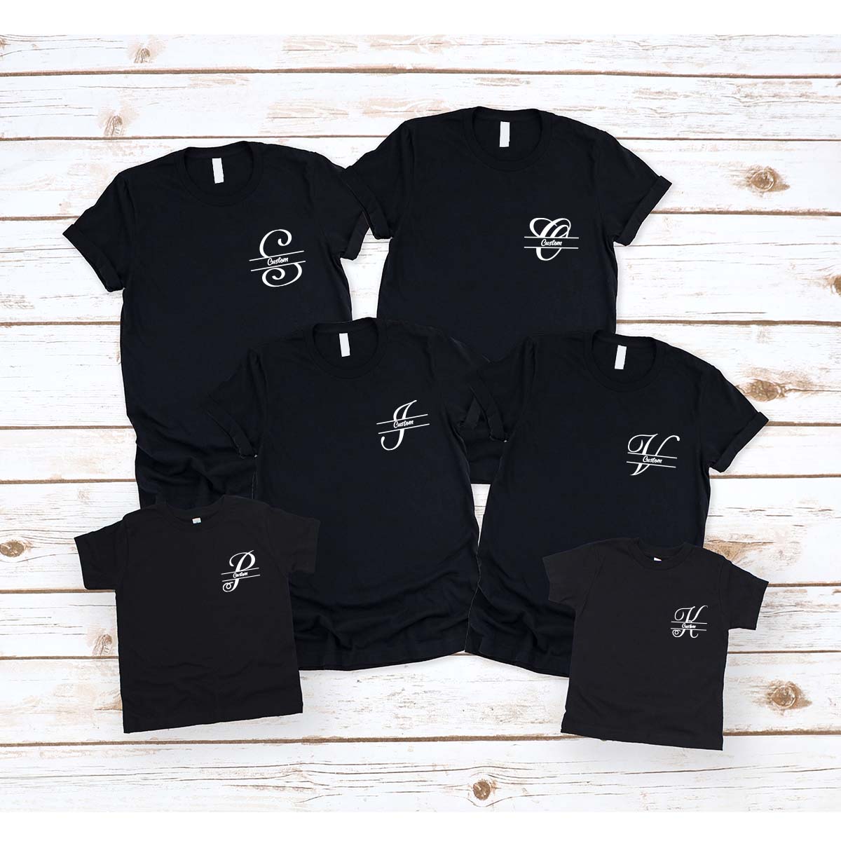 Custom Alphabet Shirt, Lettering T-Shirt, First Letter Of product image 3