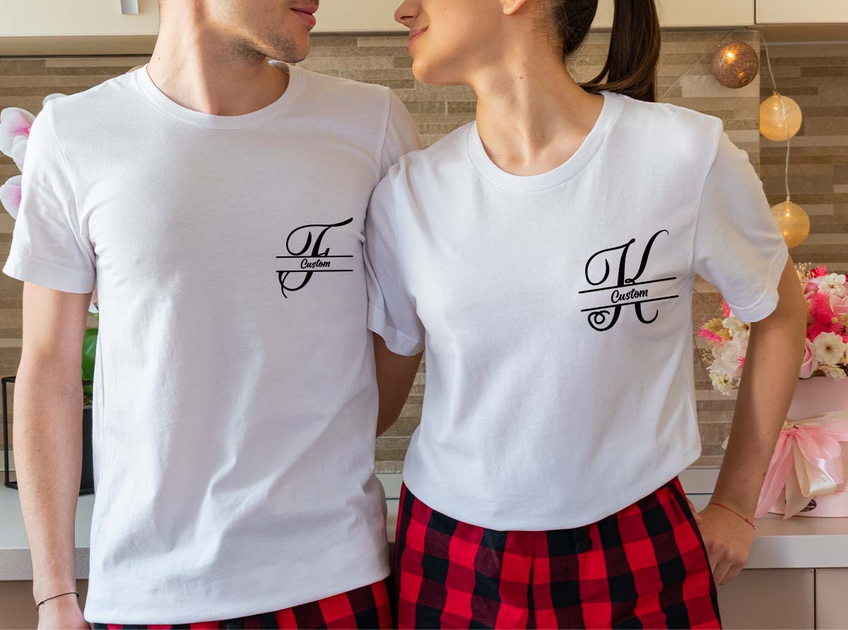 Custom Alphabet Shirt, Lettering T-Shirt, First Letter Of product image 4