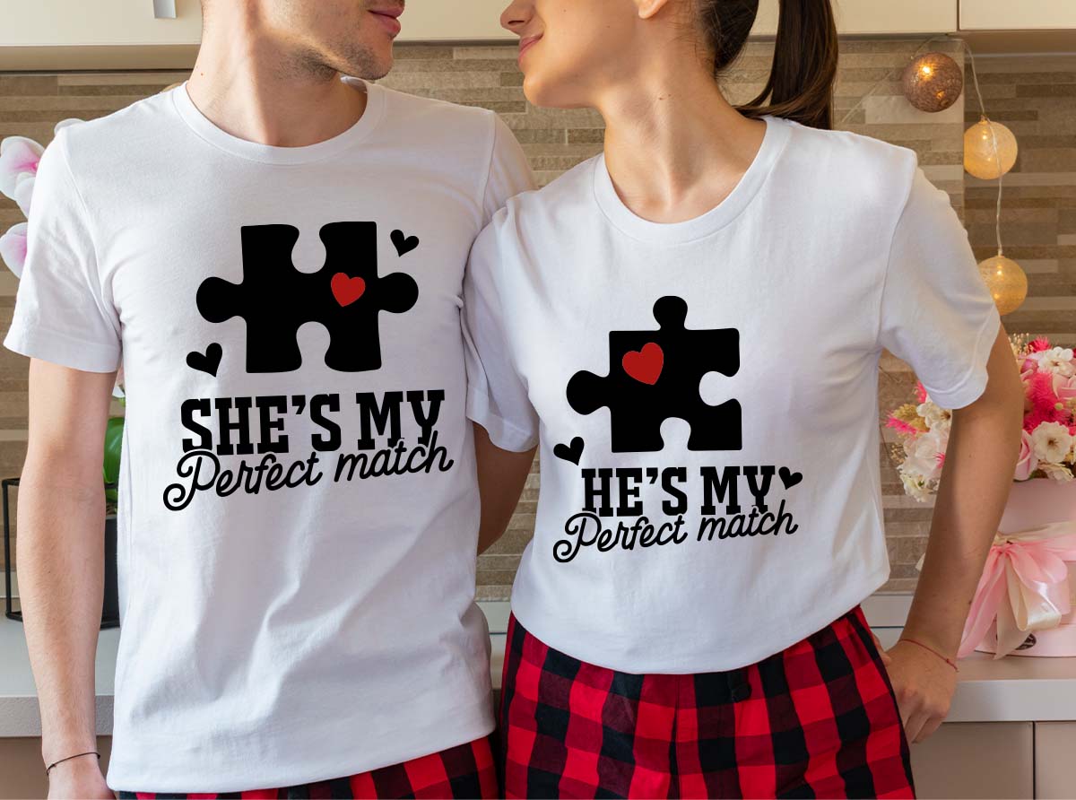 Match Shirt, Perfect T-Shirt, Couple Valentine's Day 2023 product image 5