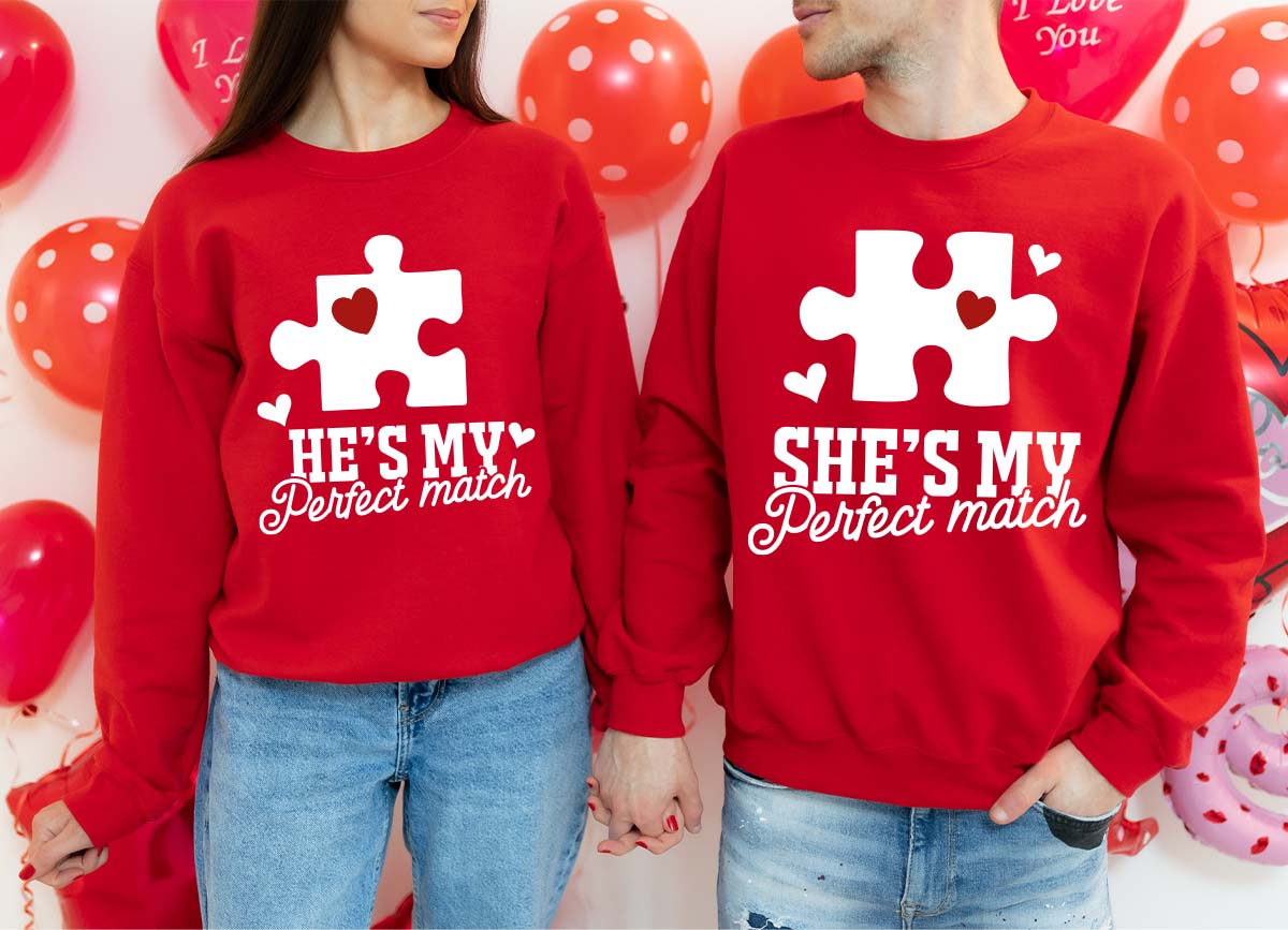 Match Shirt, Perfect T-Shirt, Couple Valentine's Day 2023 product image 9