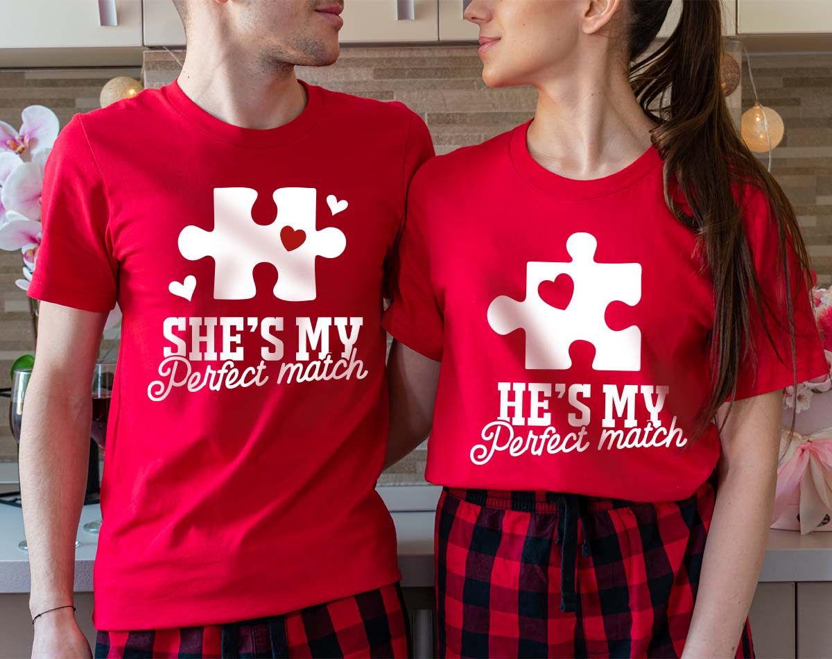 Match Shirt, Perfect T-Shirt, Couple Valentine's Day 2023 product image 10
