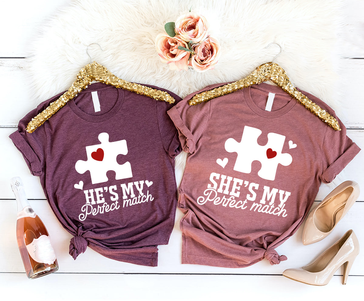 Match Shirt, Perfect T-Shirt, Couple Valentine's Day 2023 product image 3
