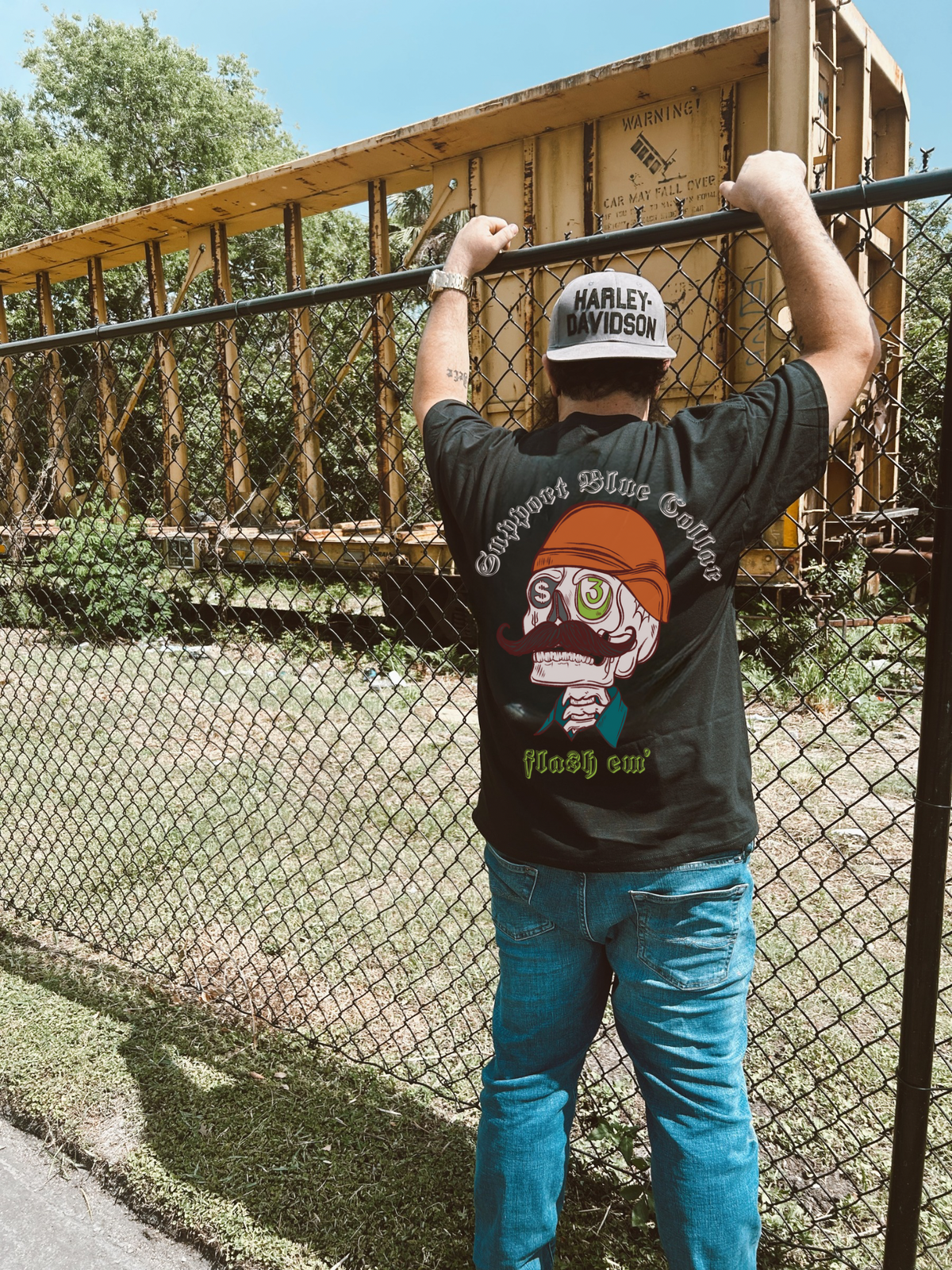 Blue Collar Flash Em tee product image 2
