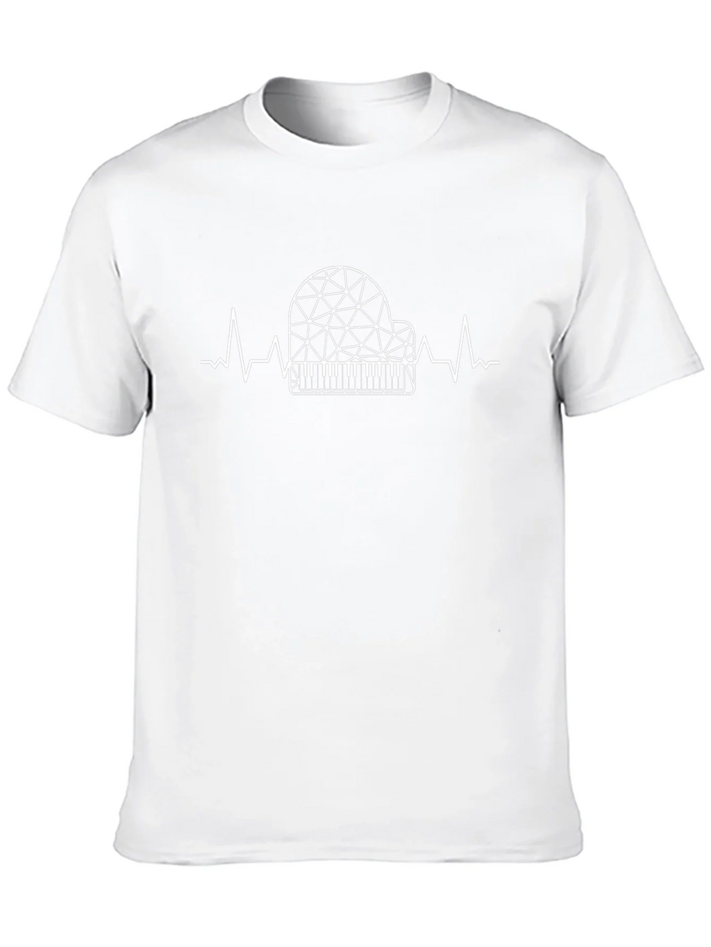 Piano Heartbeat Graphic Tee - Musical Style product image 2