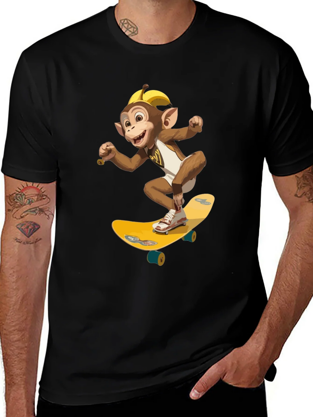 Monkey Skateboard T-Shirt - Fun & Unique Design product image 1