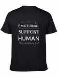 Emotional Support Human Black T-Shirt product image 1