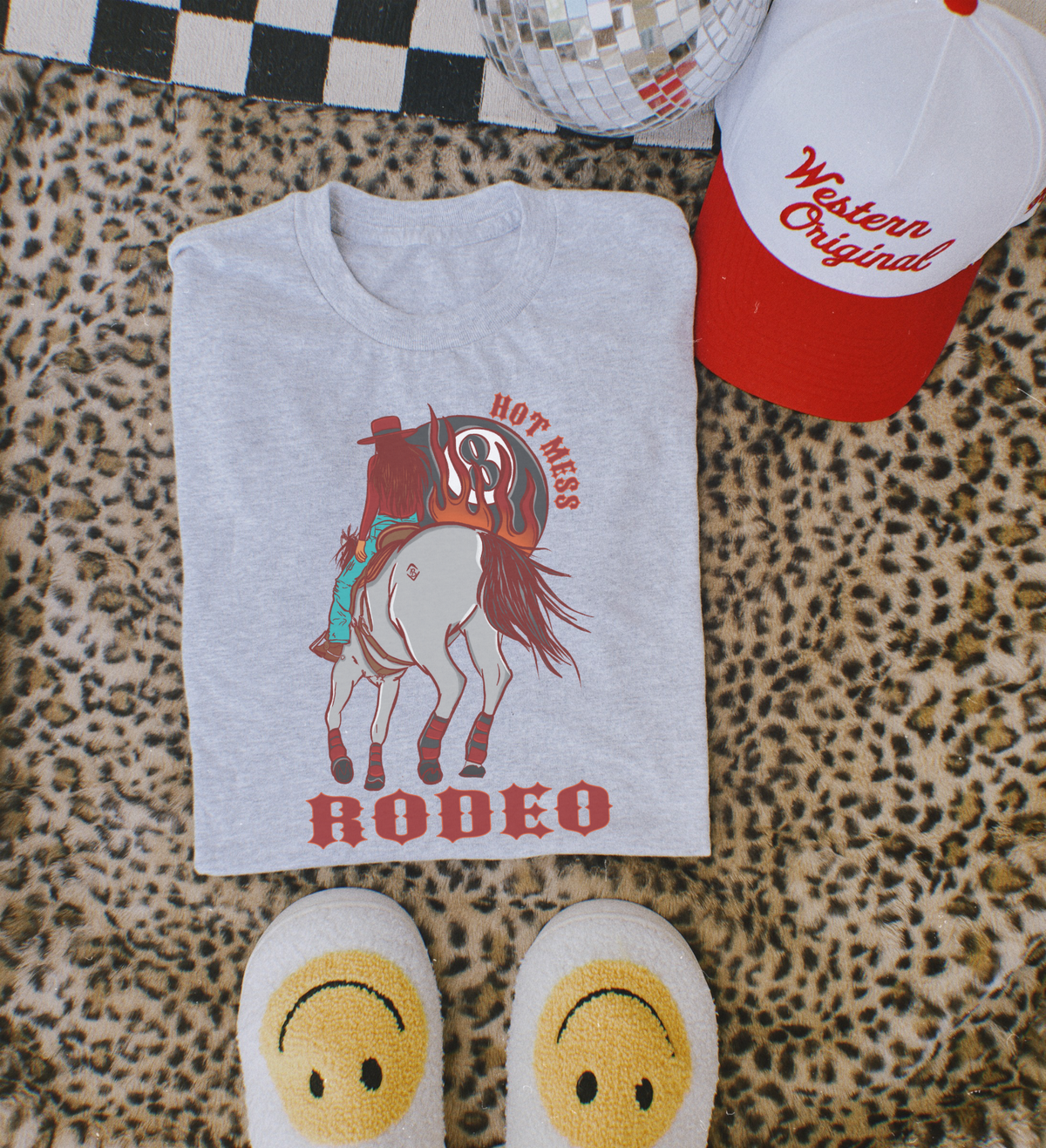 Hot mess rodeo Sublimation Tee product image 1