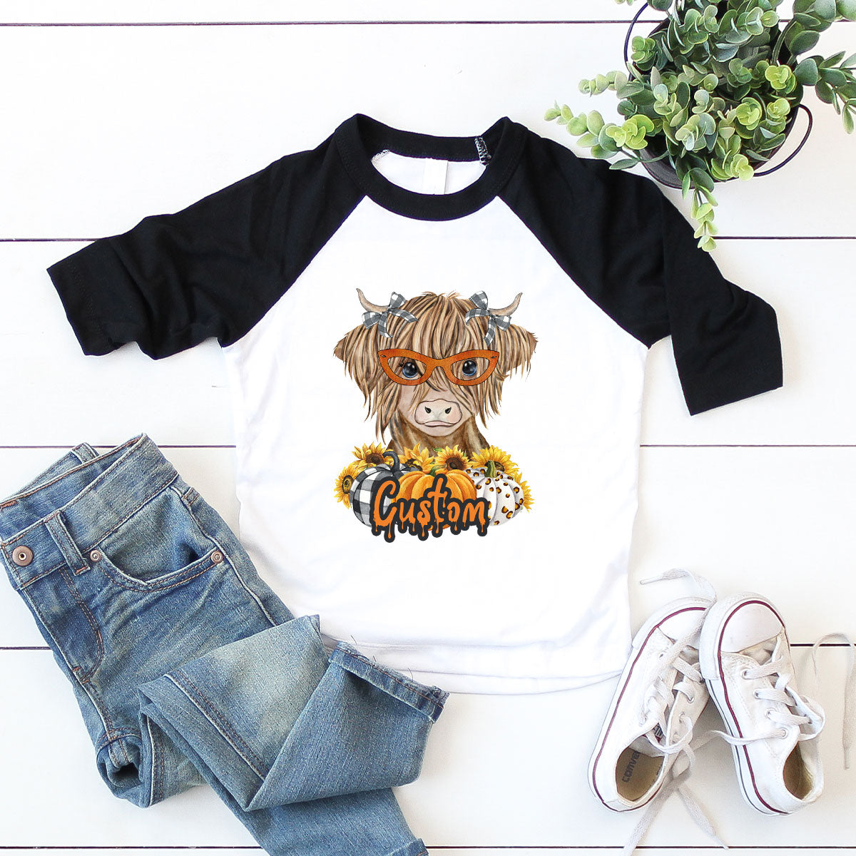 Custom Cow Shirt, Fall Graphic Tees, Personalized Farmer product image 3