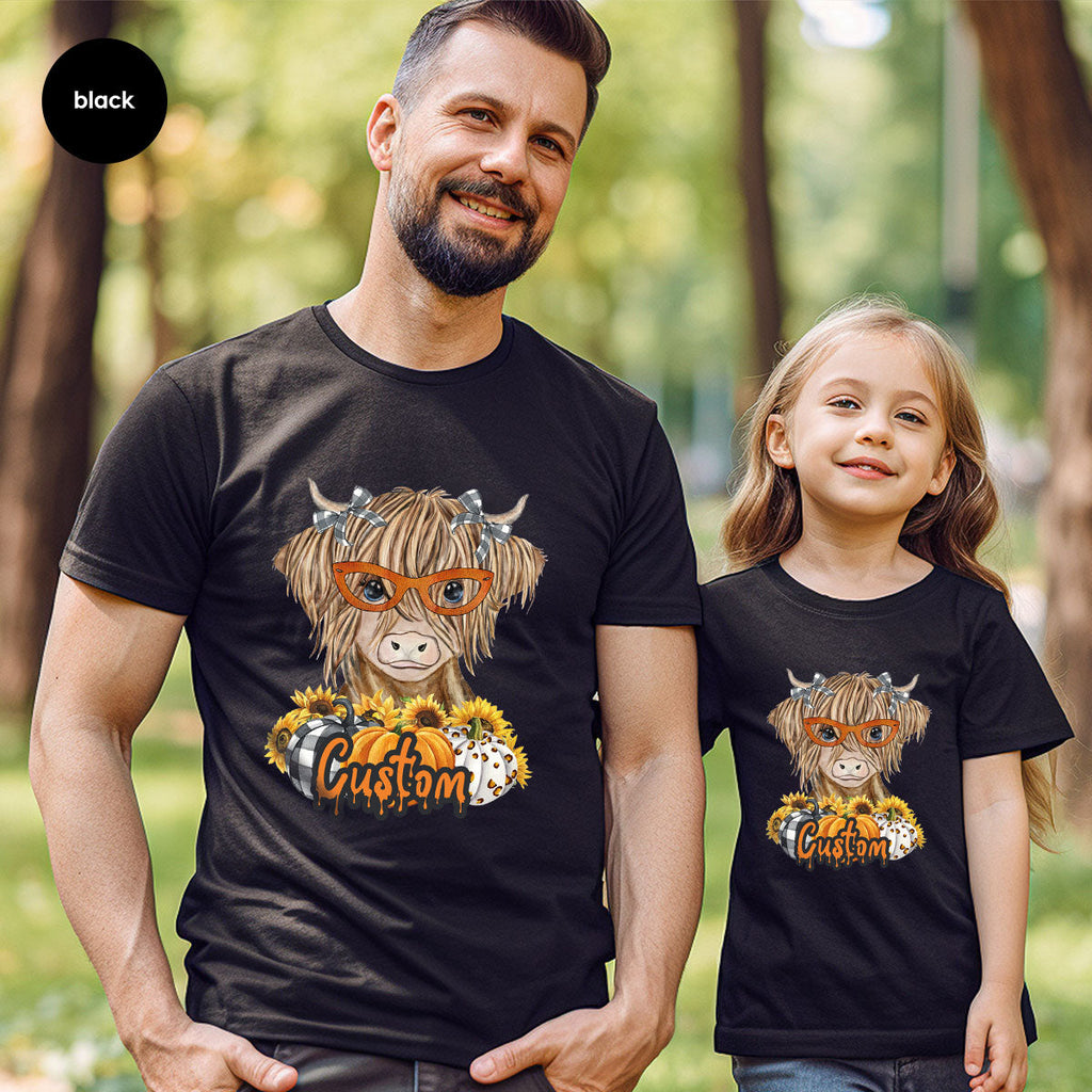 Custom Cow Shirt, Fall Graphic Tees, Personalized Farmer product image 7