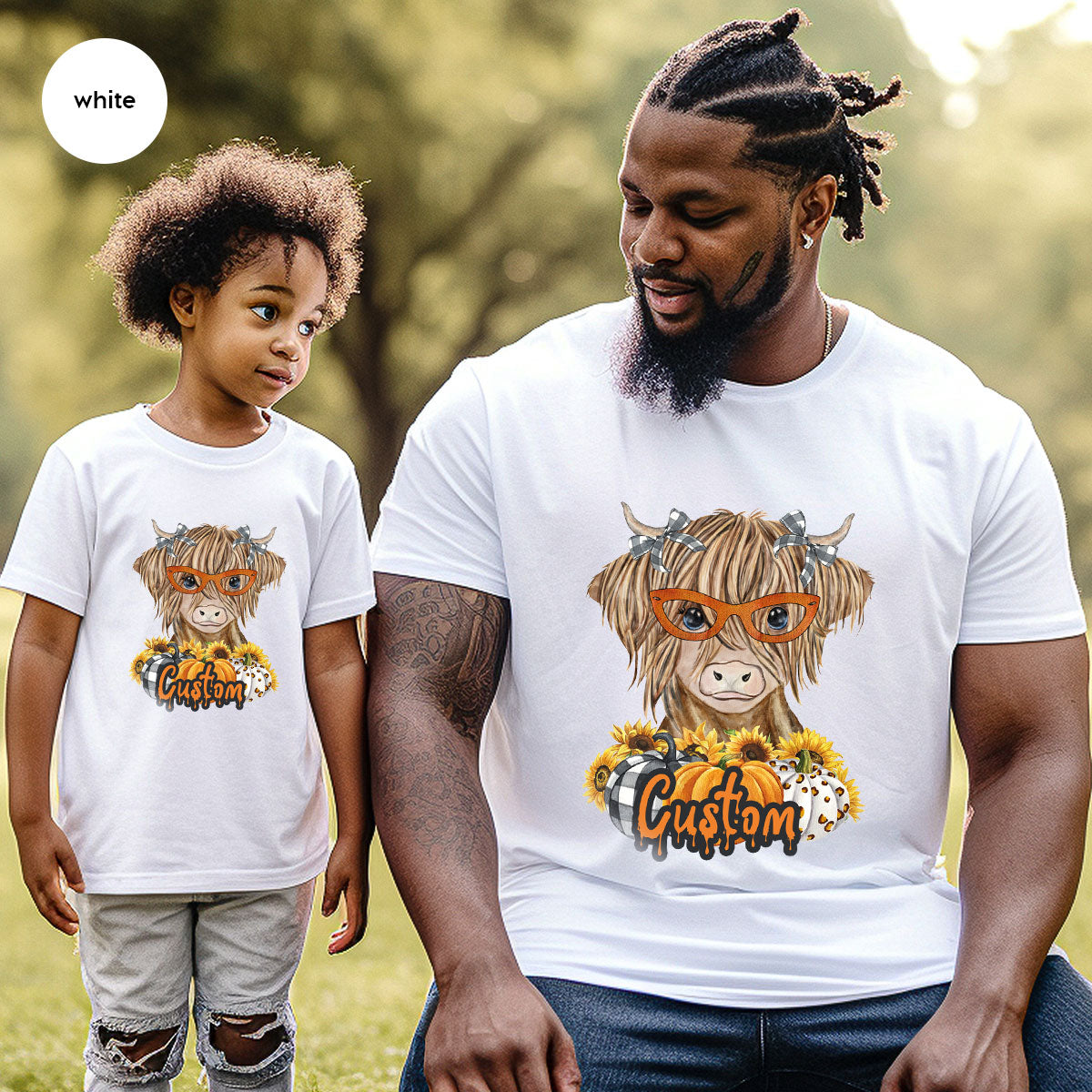 Custom Cow Shirt, Fall Graphic Tees, Personalized Farmer product image 8