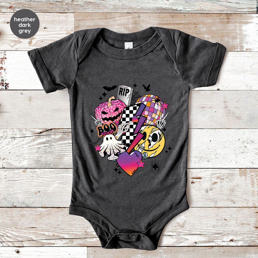 Retro Halloween Shirt, Spooky Pumpkin Cool Checkered Outfit product image 10