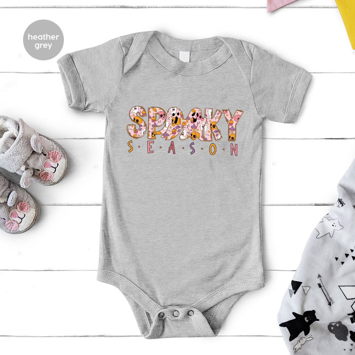 Ghost Graphic Tees, Cute Kid Halloween Shirt, Spooky product image 20