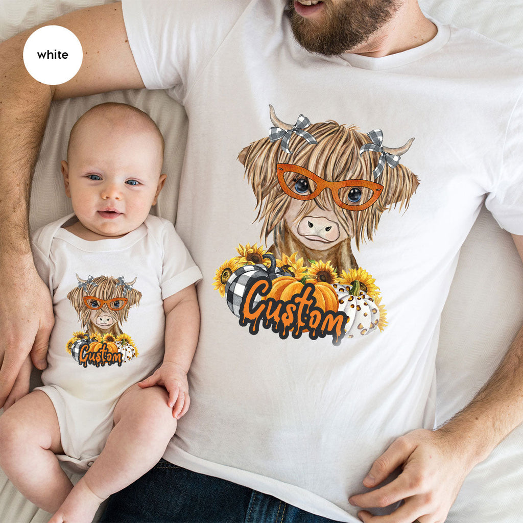 Custom Cow Shirt, Fall Graphic Tees, Personalized Farmer product image 22