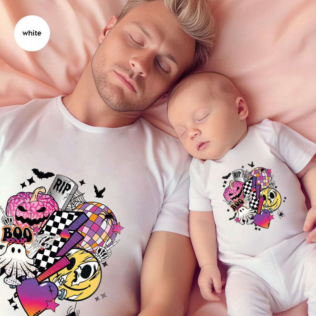Retro Halloween Shirt, Spooky Pumpkin Cool Checkered Outfit product image 23