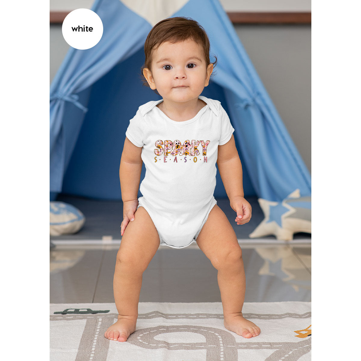 Ghost Graphic Tees, Cute Kid Halloween Shirt, Spooky product image 35
