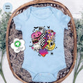 Retro Halloween Shirt, Spooky Pumpkin Cool Checkered Outfit product image 1