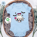 Spooky Season Outfit, Ghost Graphic Tee, Girls Boo Vneck product image 1