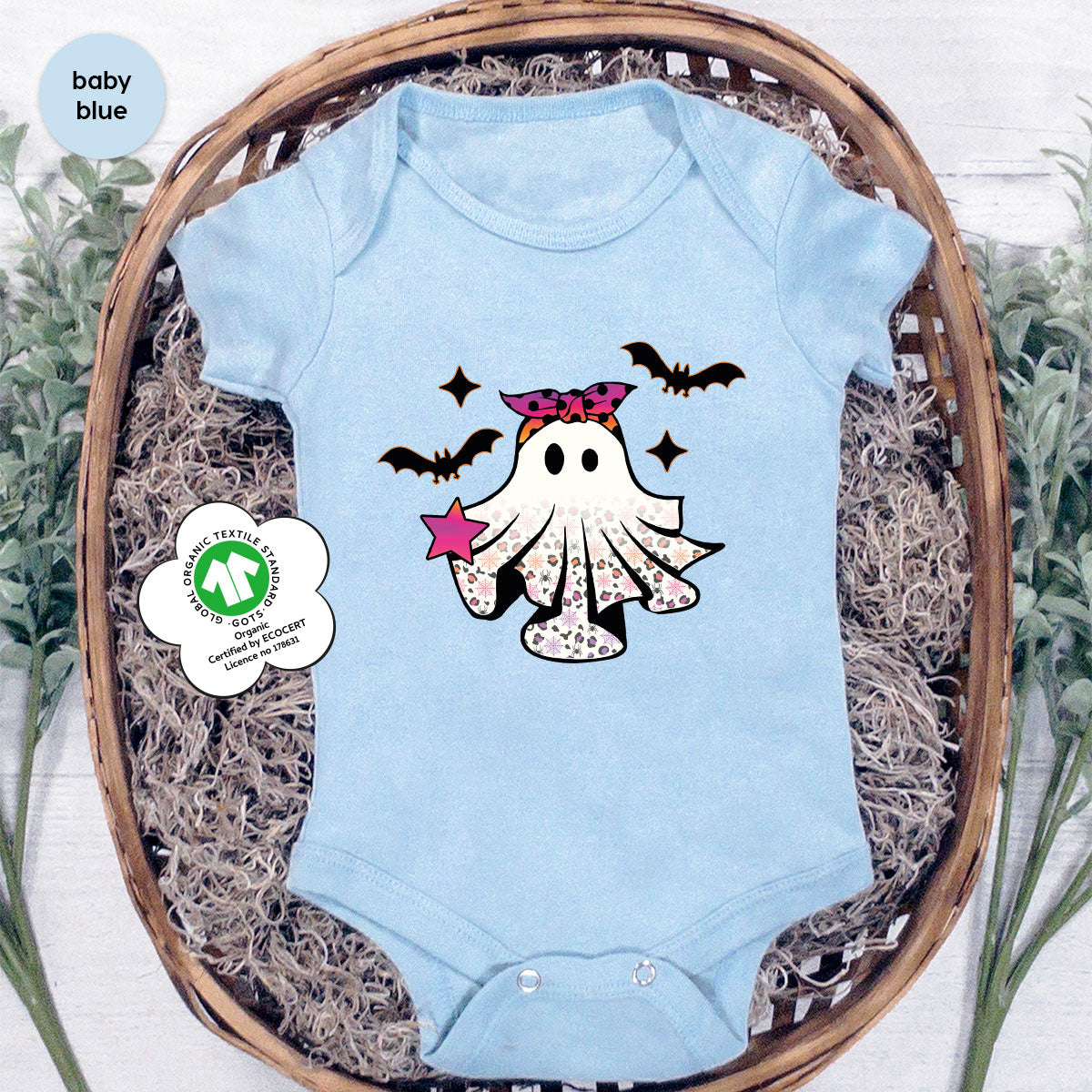 Spooky Season Outfit, Ghost Graphic Tee, Girls Boo Vneck product image 1