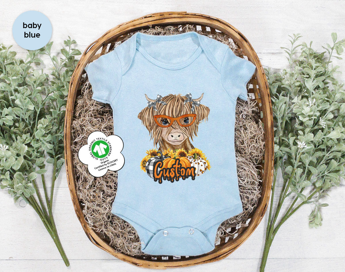 Custom Cow Shirt, Fall Graphic Tees, Personalized Farmer product image 2