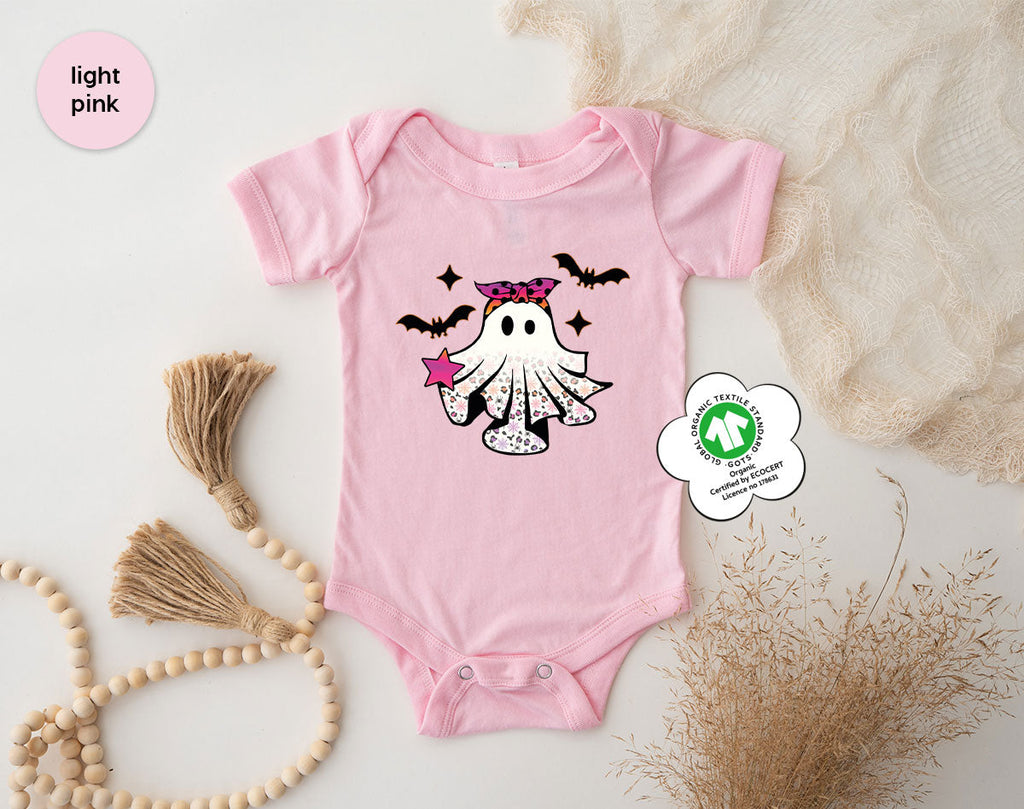Spooky Season Outfit, Ghost Graphic Tee, Girls Boo Vneck product image 13