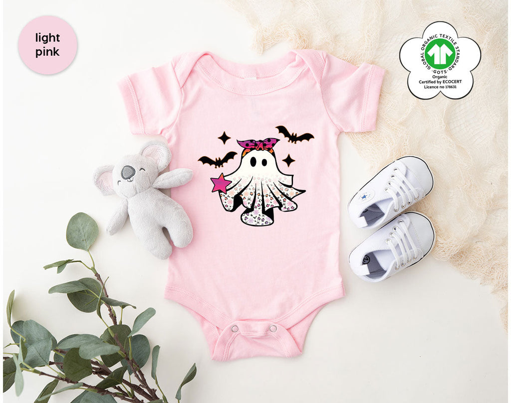 Spooky Season Outfit, Ghost Graphic Tee, Girls Boo Vneck product image 14