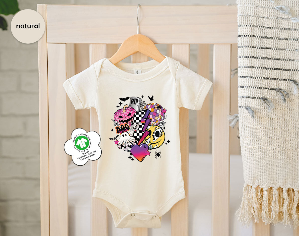 Retro Halloween Shirt, Spooky Pumpkin Cool Checkered Outfit product image 16