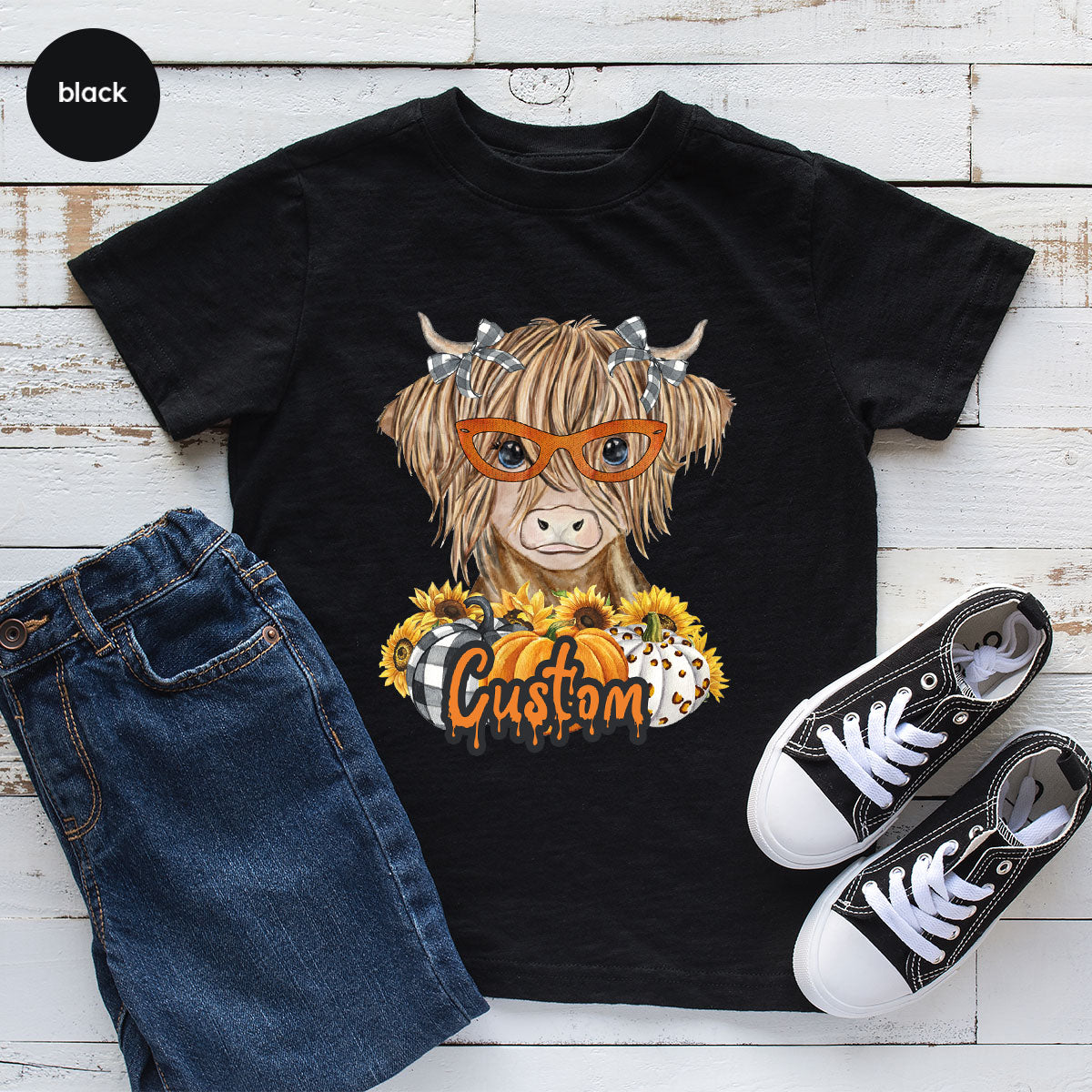Custom Cow Shirt, Fall Graphic Tees, Personalized Farmer product image 4