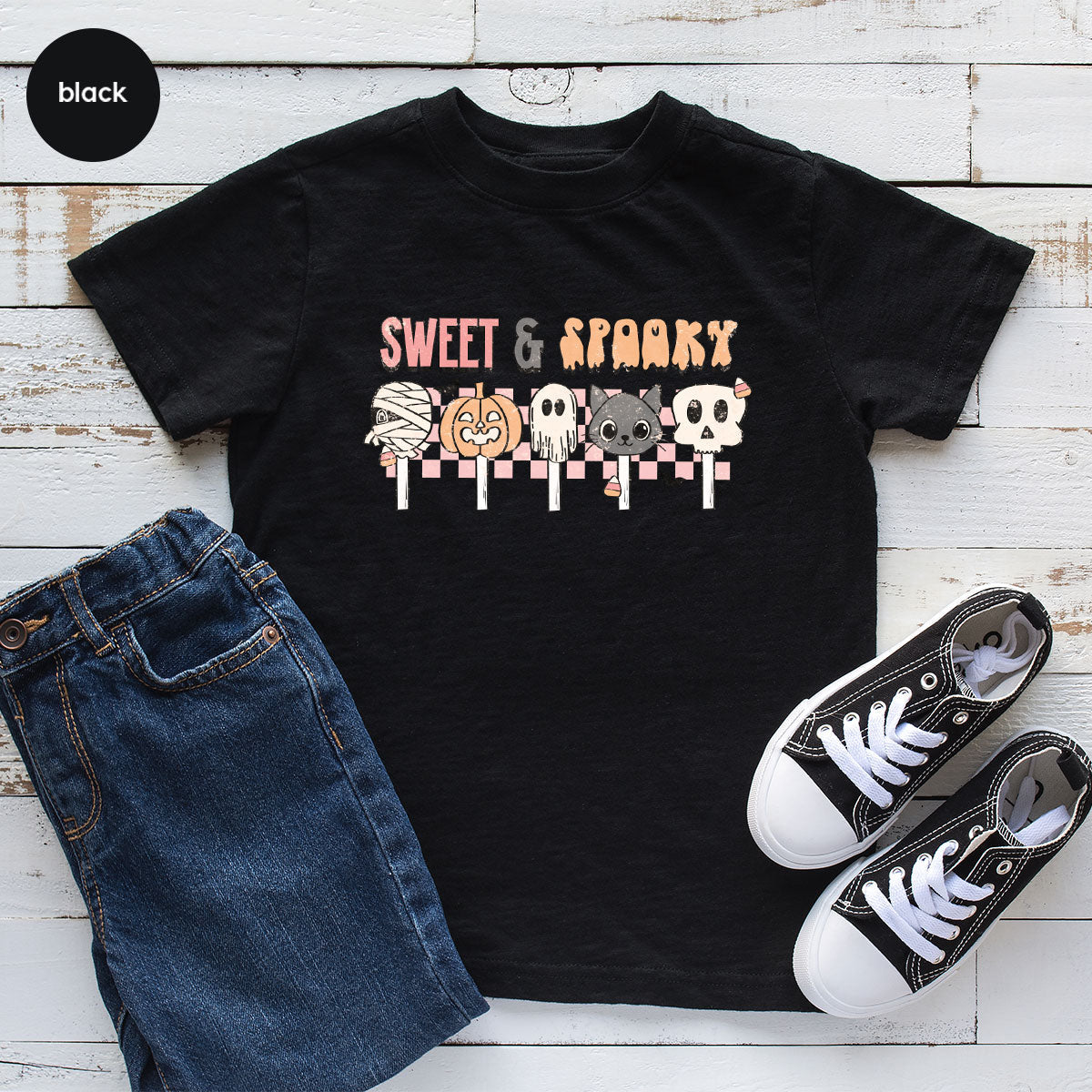 Retro Pumpkin T Shirt, Vintage Cat T-Shirt, Sweet Toddler product image 3