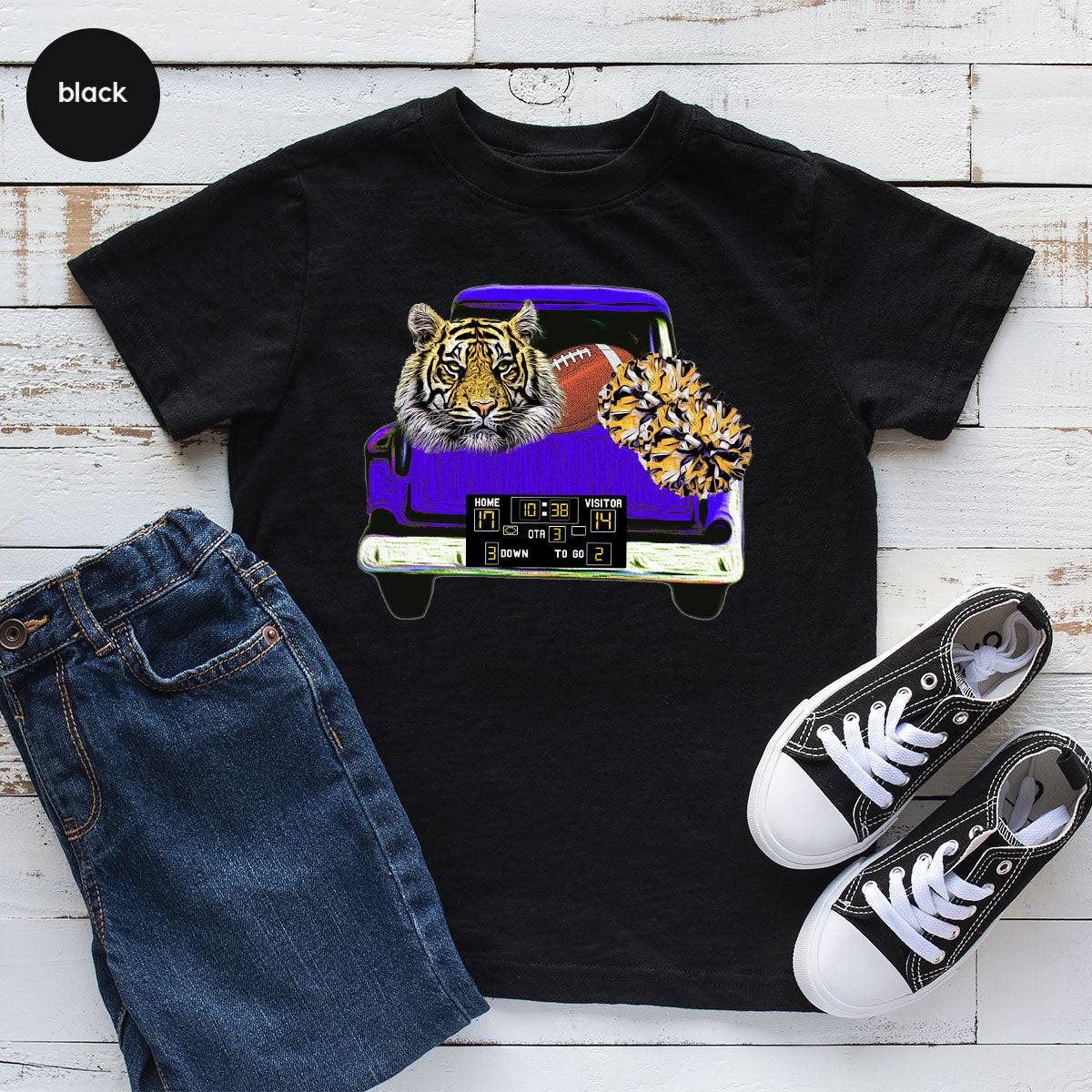 Football Truck Shirt, Tiger Graphic Tees, Mom TShirt, Gifts product image 2