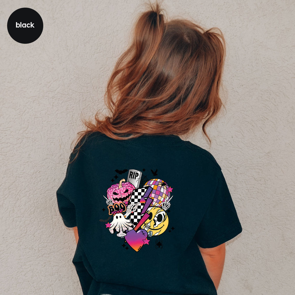 Retro Halloween Shirt, Spooky Pumpkin Cool Checkered Outfit product image 6