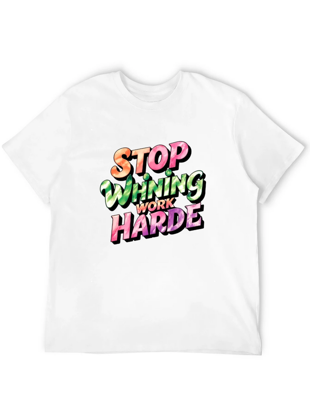 Stop Whining Work Harder Mens Graphic Tee product image 4
