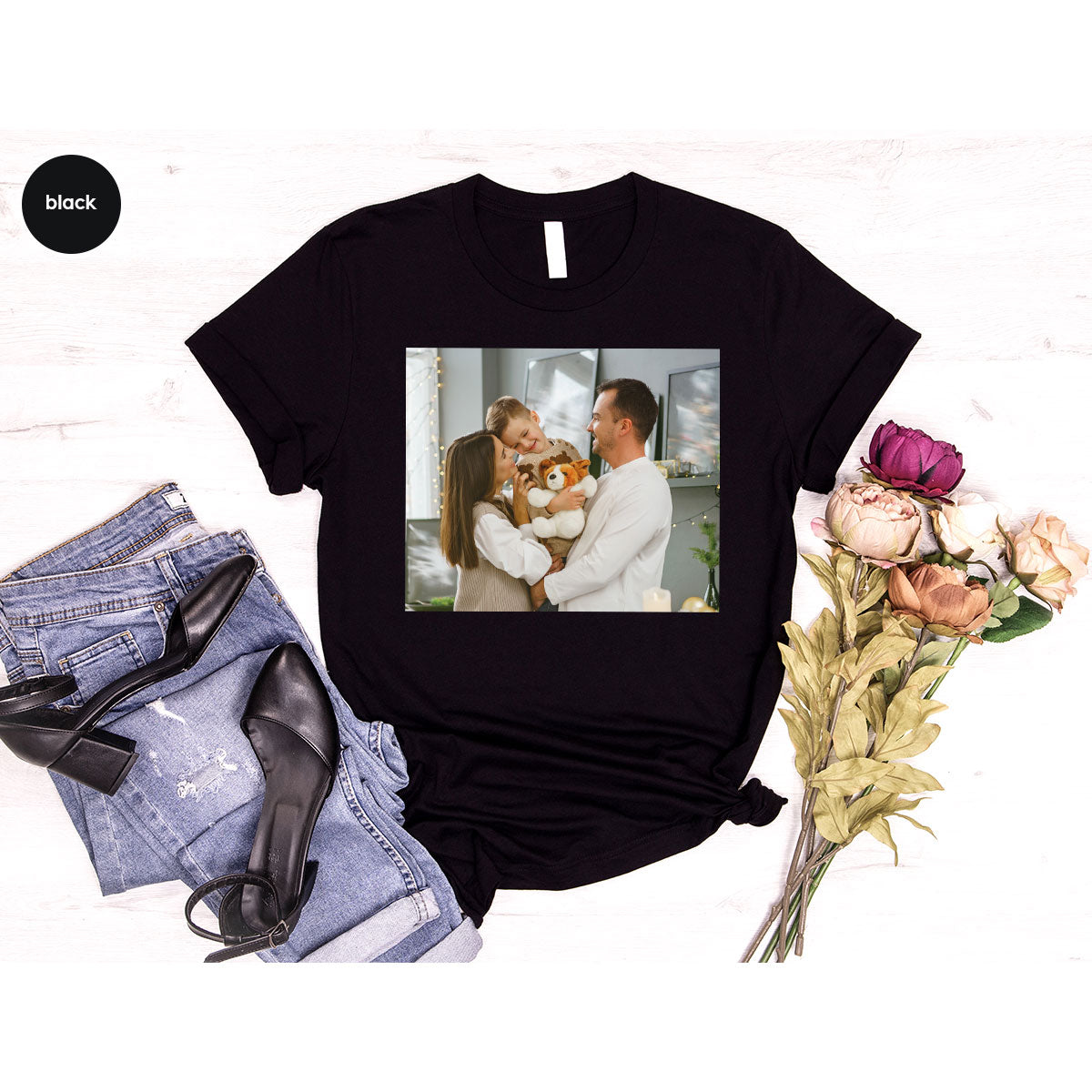 Custom Family T-Shirt, Customizable Photo Shirt, Baby Tee, product image 96
