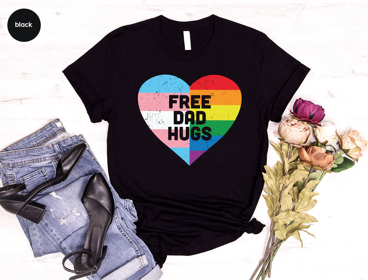 Free Dad Hugs Shirt, LGBT Pride T-Shirt product image 1