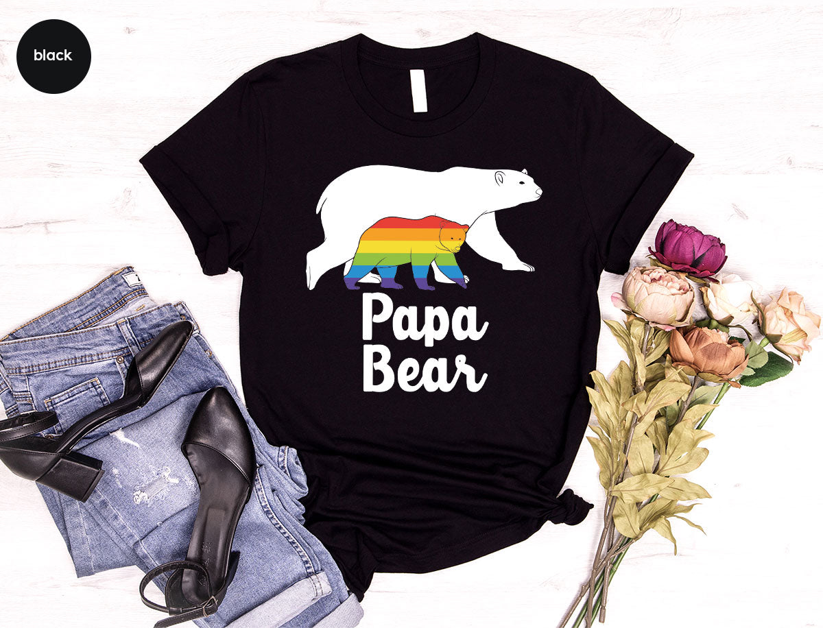 Papa Bear Shirt, T-Shirt, LGBT Rainbow Tee product image 116