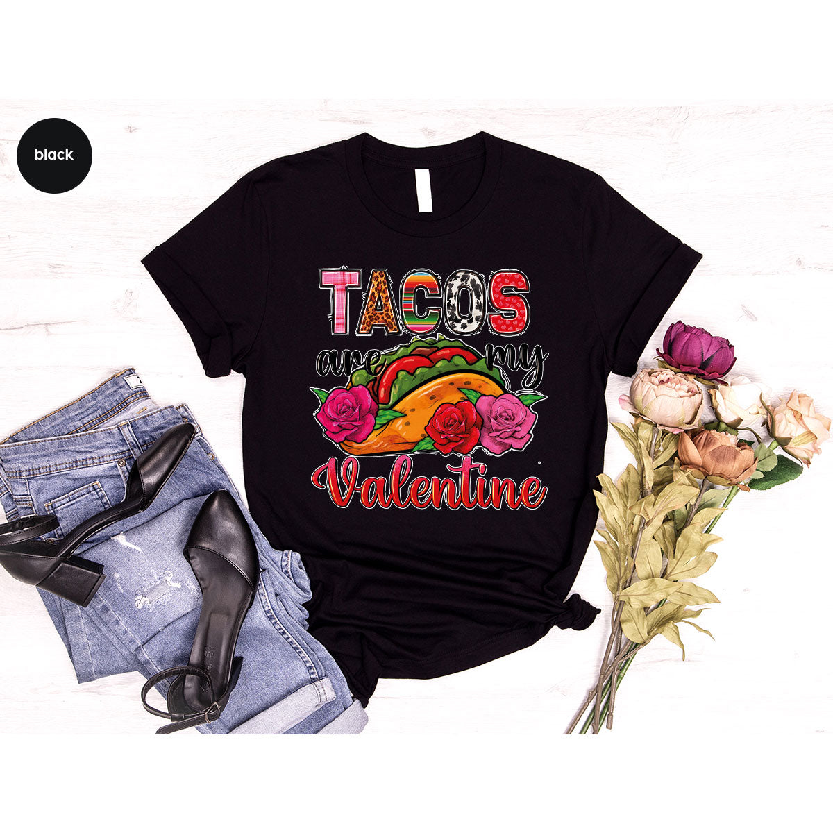 Tacos Are My Valentine Shirt, Gift To My Taco Lover, product image 1
