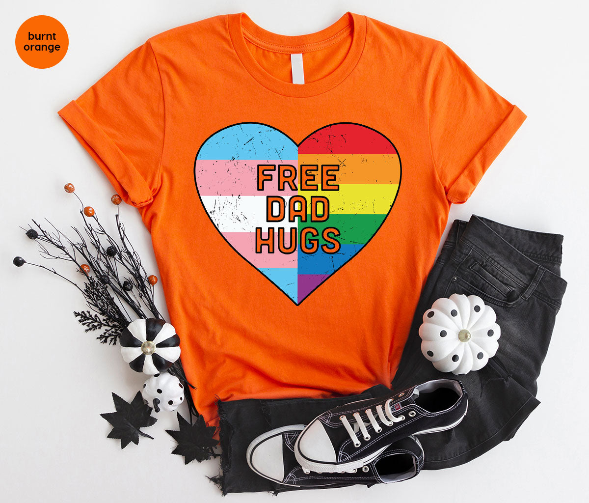 Free Dad Hugs Shirt, LGBT Pride T-Shirt product image 2