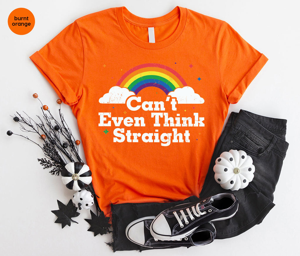 Can I Even Think Straight Shirt, Rainbow T-Shirt, LGBT product image 2