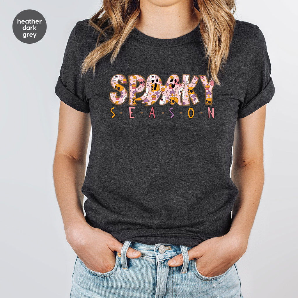 Ghost Graphic Tees, Cute Kid Halloween Shirt, Spooky product image 44