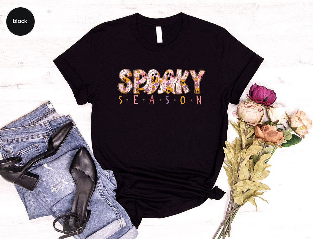 Ghost Graphic Tees, Cute Kid Halloween Shirt, Spooky product image 40