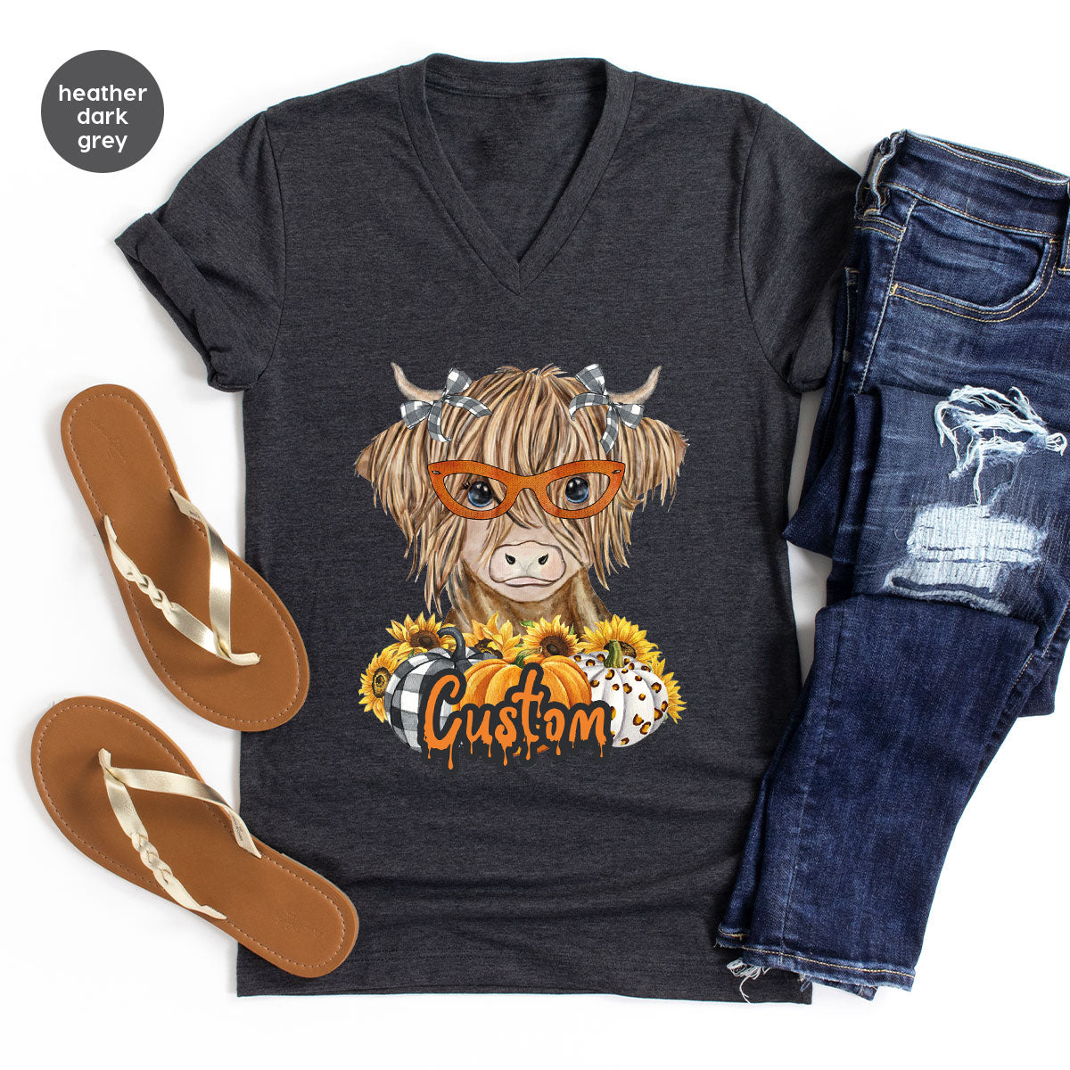 Custom Cow Shirt, Fall Graphic Tees, Personalized Farmer product image 35