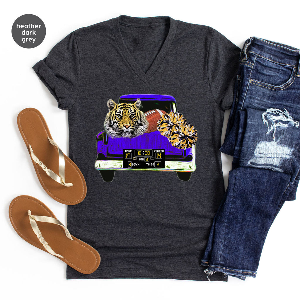 Football Truck Shirt, Tiger Graphic Tees, Mom TShirt, Gifts product image 9